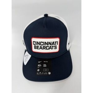 Nike Rise Cincinnati Bearcats Team Issued Black Red Mesh Snapback Hat Cap M/L